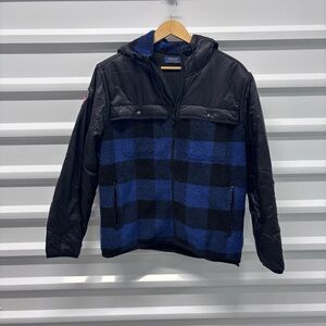 Polo Ralph Lauren Buffalo Plaid Hybrid Ski Fleece Jacket Sherpa Hooded Menlarge